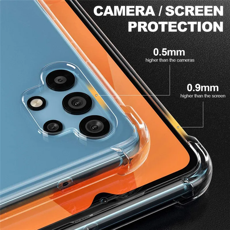Metal Ring Holder Case For Samsung A54 A32 Silicon Cover Samsung A34 A52 A72 Transparent Case On Samsung Galaxy A53 A73 A33 Case