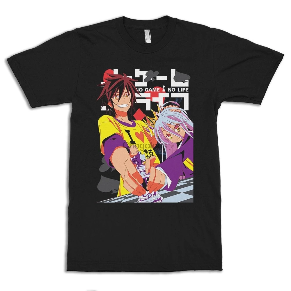 Футболка No Game Life Sora and Shiro из 100% хлопка для мужчин и женщин все размеры|Мужские
