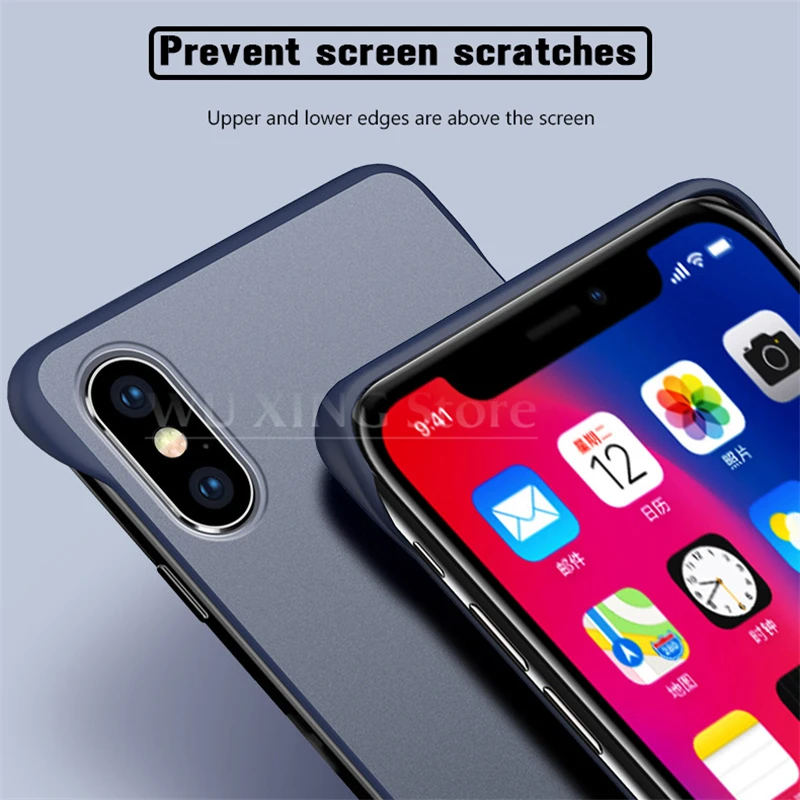 Прозрачные матовые жесткие чехлы для ПК iPhone Xs Max роскошные Xr x s ультра тонкий