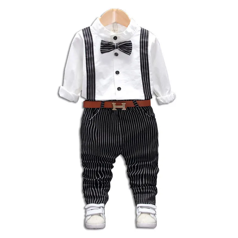 Модные комплекты детской одежды одежда с длинными рукавами для маленьких