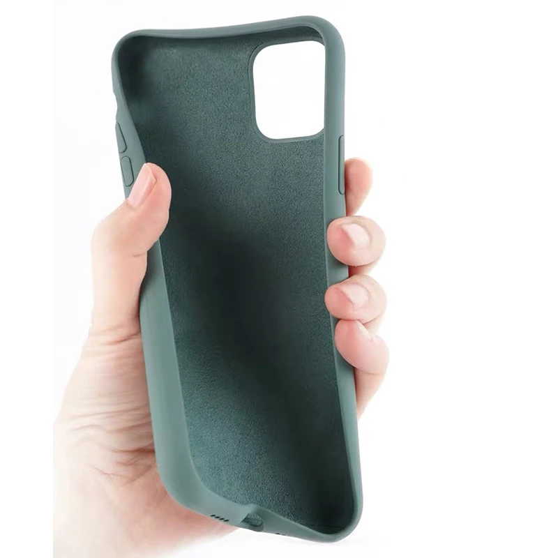 Ультра тонкий жидкостный Мягкий силиконовый чехол для iPhone 11 Pro Max 8 Plus из