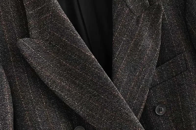 Star firefly versatile elegant office suit female casual slim striped double-breasted blazer women