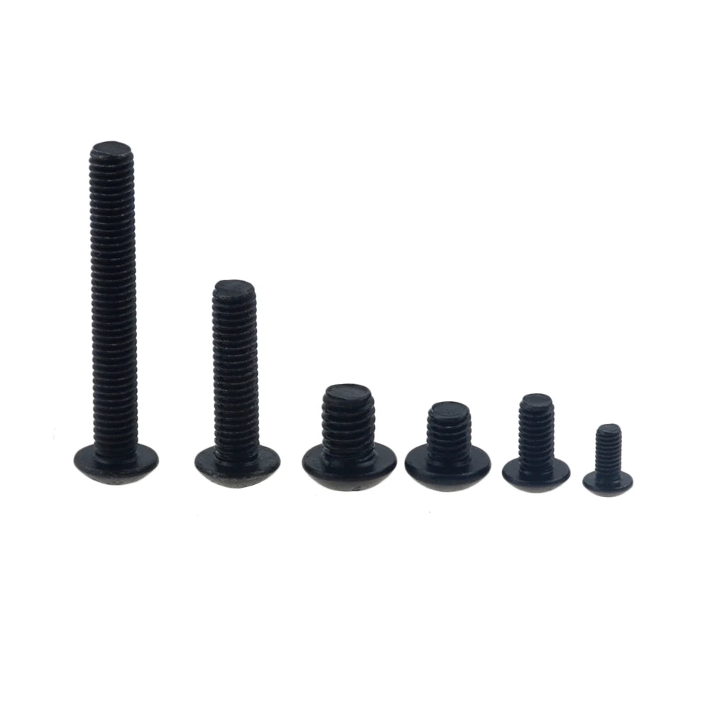 Black 10.9 grade button head screw M2 M2.5 M3 M4 M5 M6 M8 M10 Hexagon Socket round Screws Hex Screw | Обустройство дома