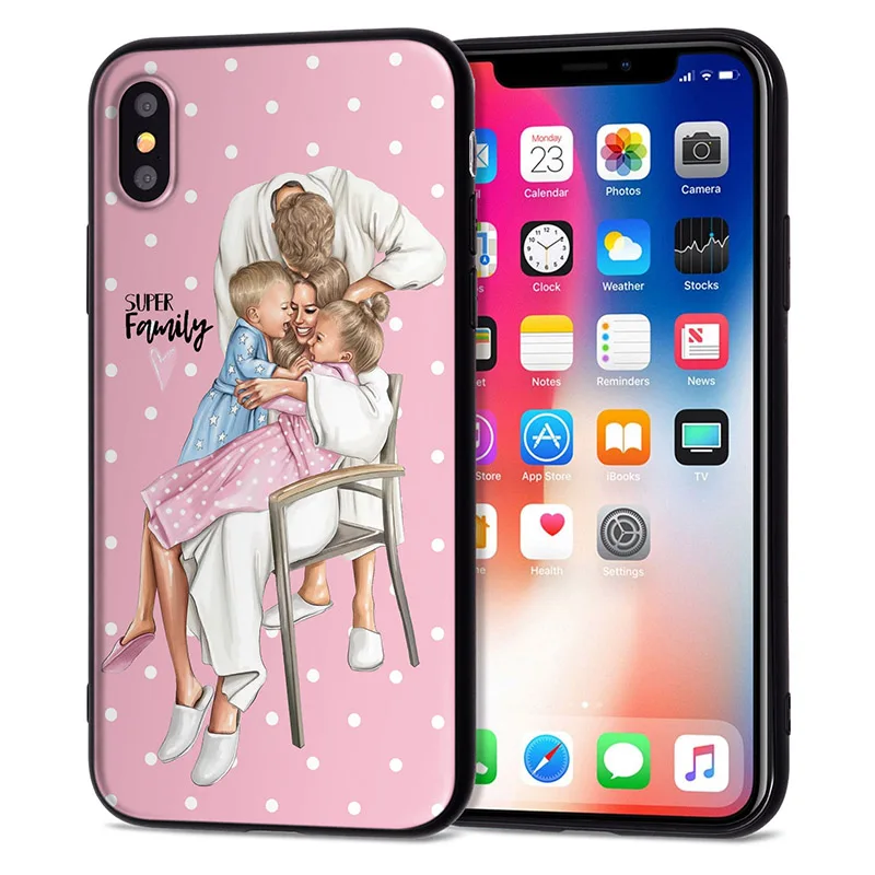 10 Чехол для iPhone 11 Pro, чехол для iPhone 5, 5S, 6, 6 S, 7, 8 Plus, X, XS, Max, Mom Love Baby, чехол для iPhone 7, мягкий чехол из ТПУ для iPhone XR, чехол - Цвет: 10