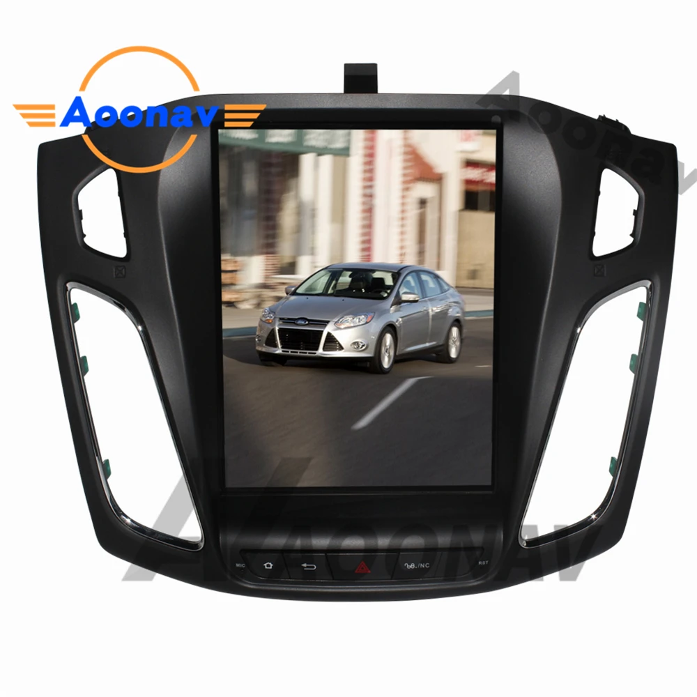 

Автомобильный радиоприемник, мультимедийный плеер для ford Focus 2012-2019, автомобильная стереосистема, Авторадио, DVD-плеер, Тесла, вертикальный эк...