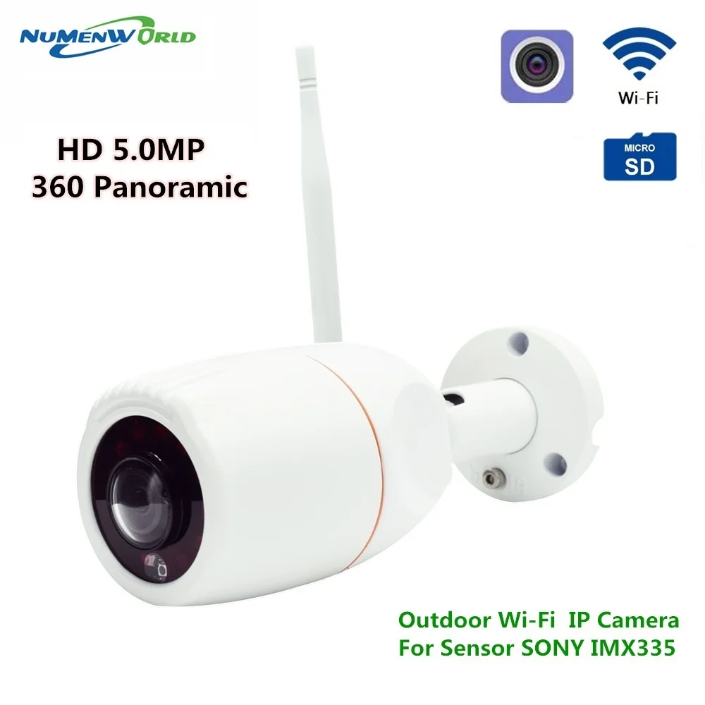 Панорамная IP камера с углом обзора 360 градусов HD мп wi fi беспроводная уличная
