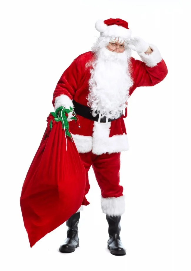 Базовая одежда Санта Клауса Рождественский комплект 2019 унисекс косплей Клаус