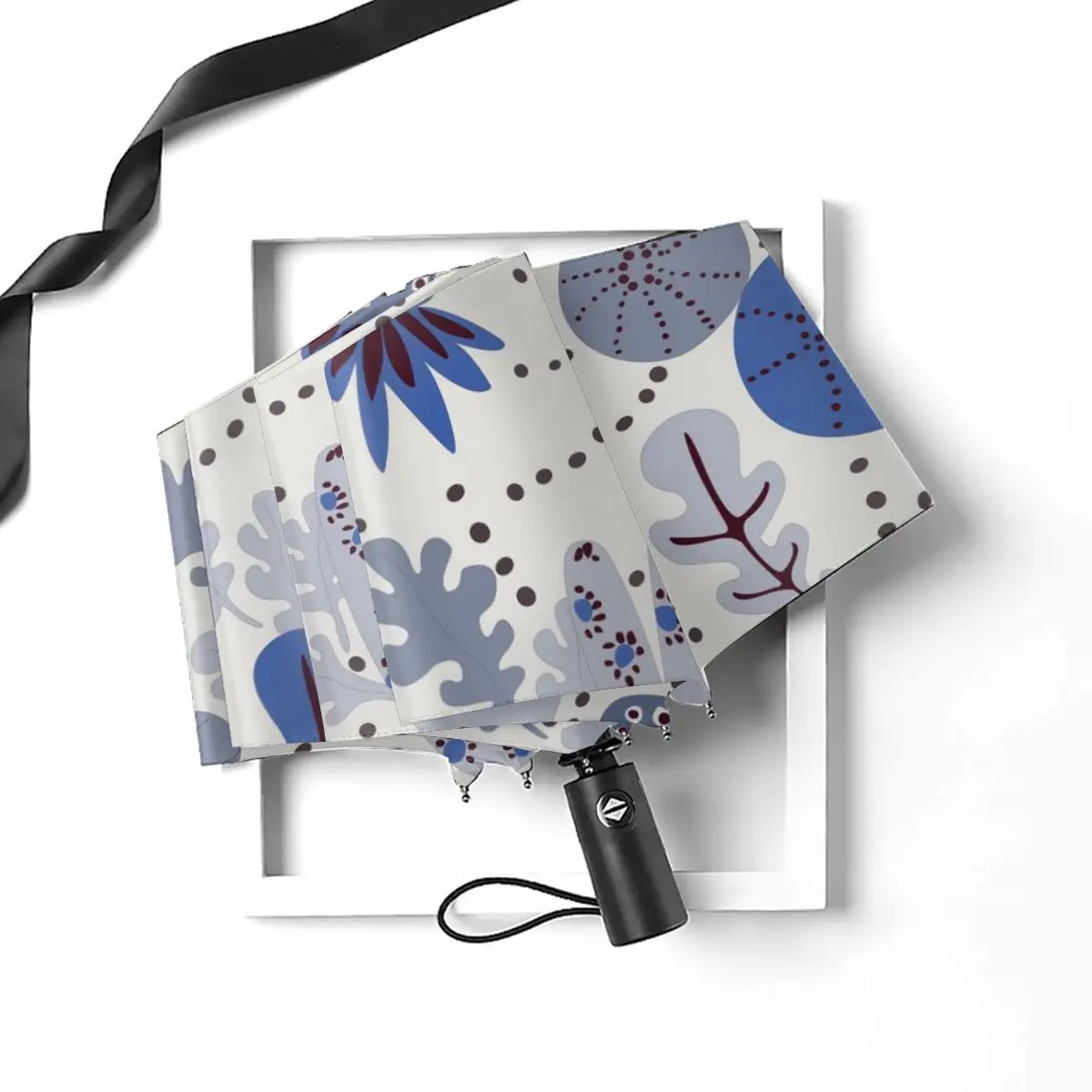 Prezzo Ombrello Automatico Pieghevole Resistente Al Vento Donna Auto Blu Floreale E Piante Ombrelli Antivento Pioggia Per Uomo Ombrellone