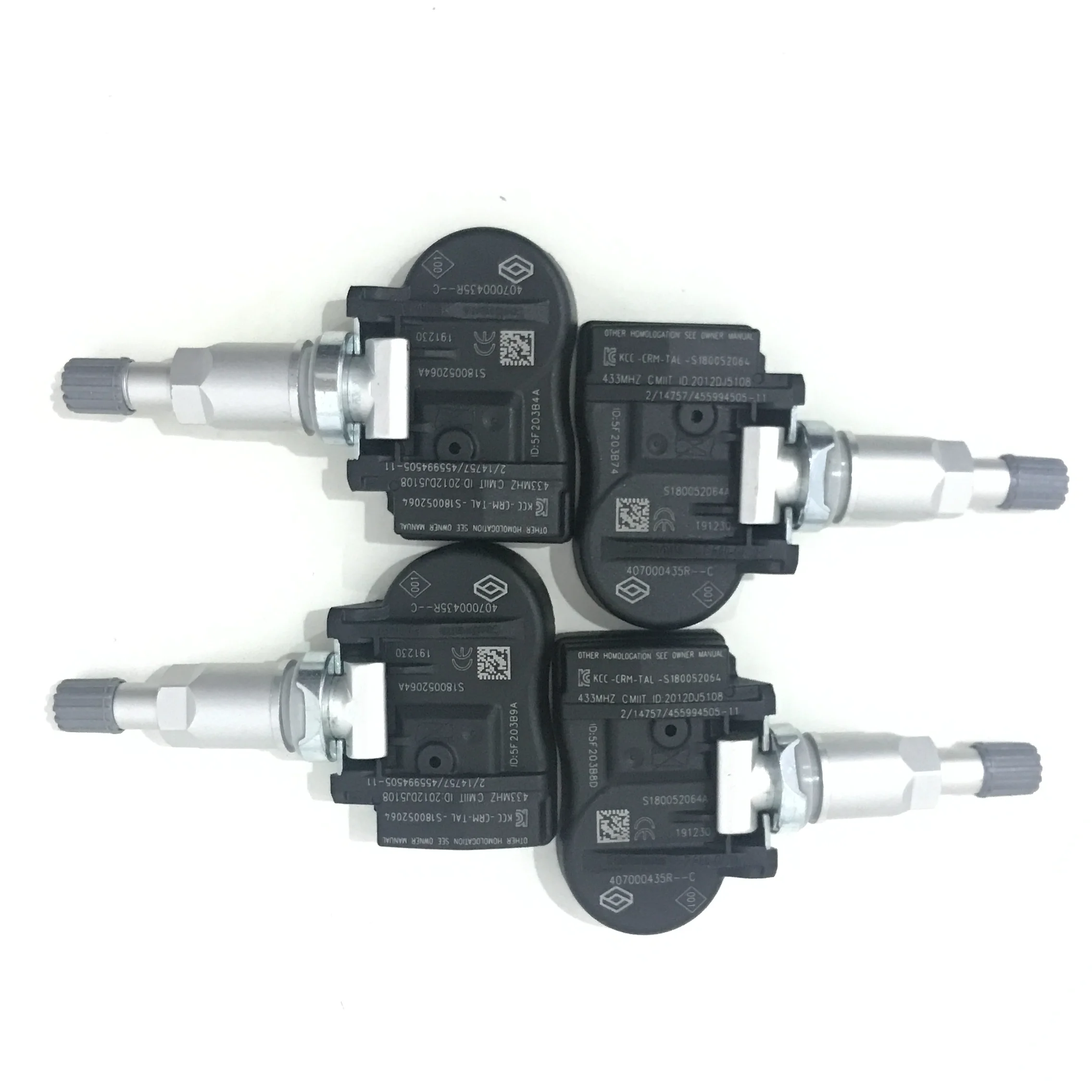 Датчики давления в шинах 4 шт. 433 МГц 40700-0435R 407003743R для Renault Megane Laguna Fluence Latitude 407000435R -