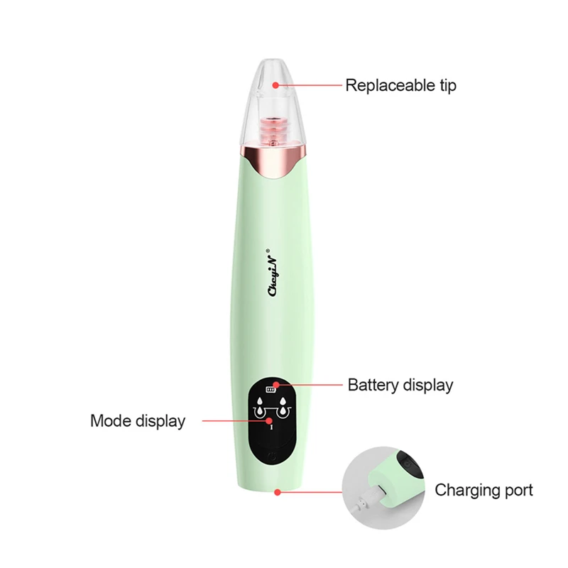 

CkeyiN Electric Blackhead Remover Vacuum Suction Facial Cleaning Pore Cleaner Spot Acne Pimple Black Head Extractor Skin Care