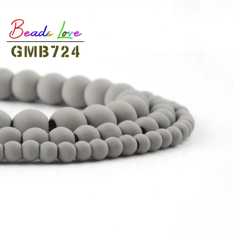 Круглые Бусины Из Гематита и натурального каучука 4/6/8 мм 15 дюймов | Украшения