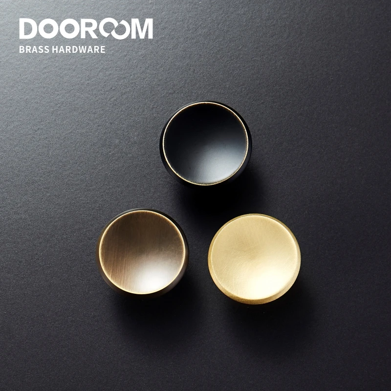 Новинка, мебельные ручки Dooroom из твердой латуни, удобные ручки для двери шкафа, шкафа, ящика, американские ручки - изображение