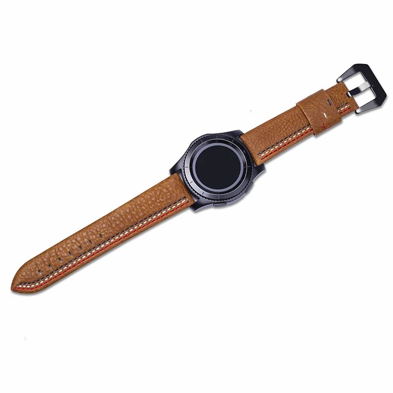22 мм ремешок для часов из натуральной кожи ремешок для samsung gear S3 Frontier классические умные часы сменные браслеты аксессуары
