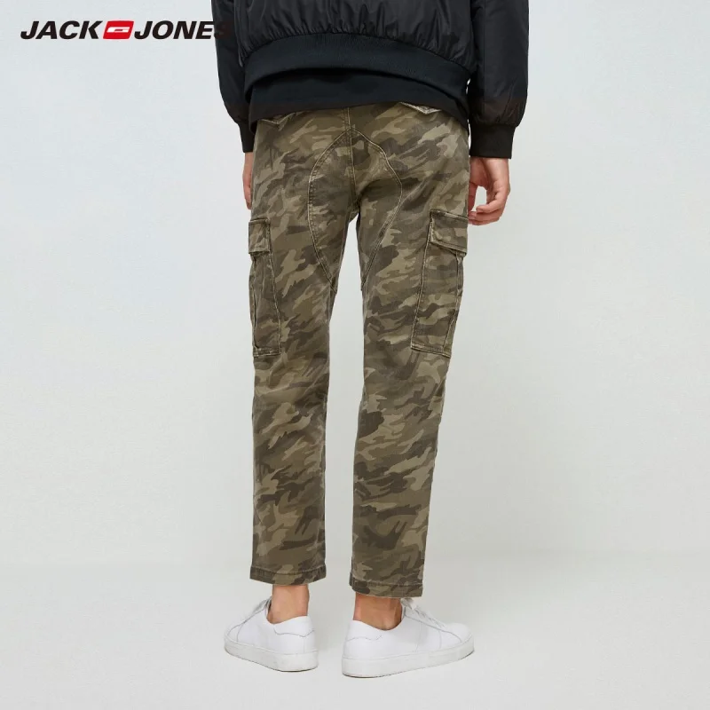 Джинсы-карго JackJones мужские камуфляжные свободные прямые штаны 219432501 | Мужская