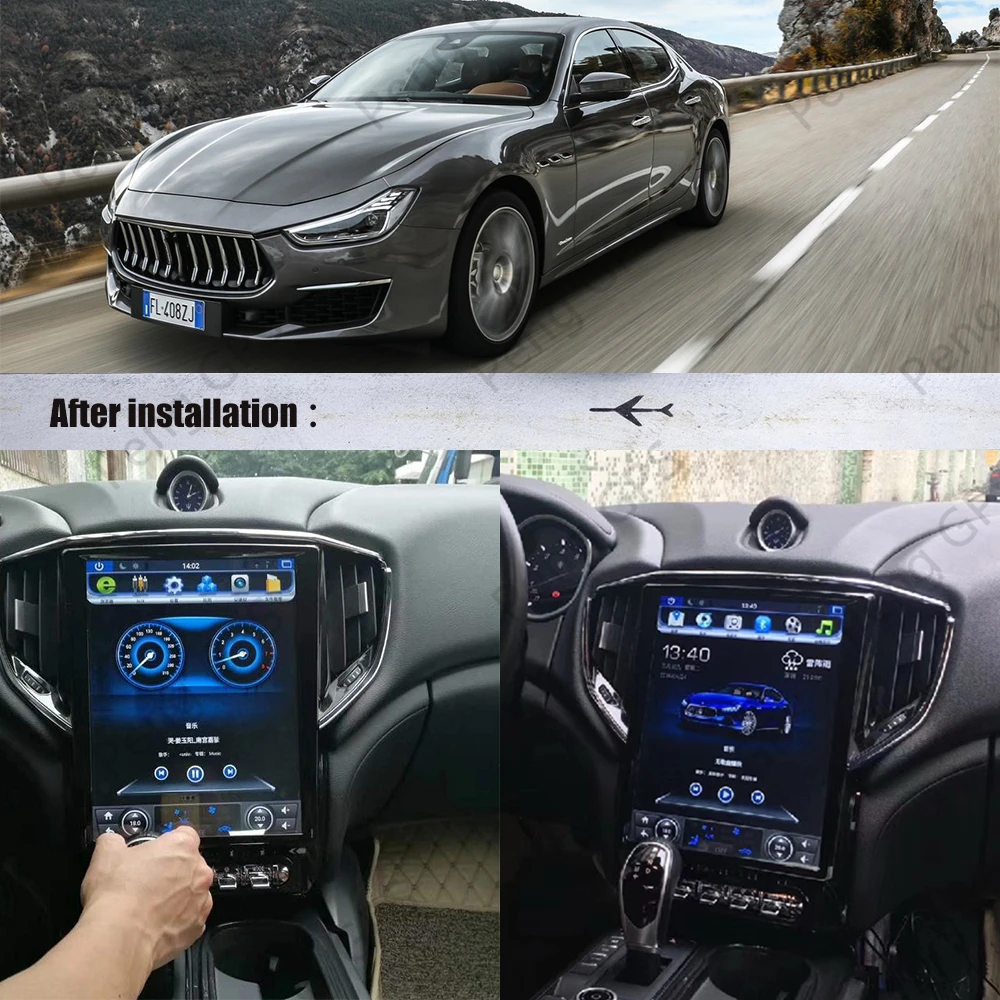 Автомобильный мультимедийный стерео-плеер Tesla Android PX6 без DVD GPS-навигация для Maserati