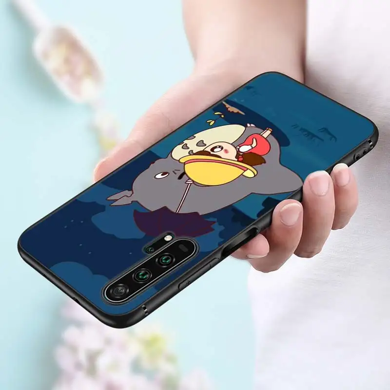 Черный силиконовый чехол аниме Тоторо, гибли для huawei Honor 10i 9X8X20 10 9 Lite 8 8A 7A 7C Pro Lite чехол для телефона