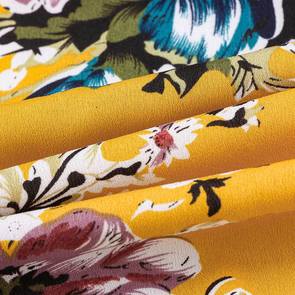 Женское платье с цветочным принтом размера плюс сексуальное длинное