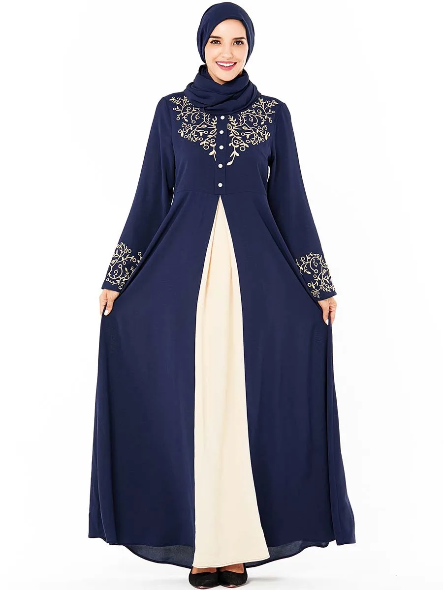 Дубай Кафтан платье мусульманские Вечерние abaya женские арабские кружева Patchwork Ain