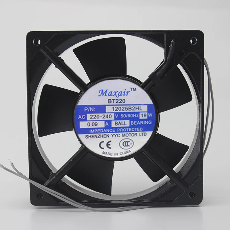 Вентилятор охлаждения сервера Maxair 12025B2HL 220 В переменного тока а x 25 мм|Кулеры и
