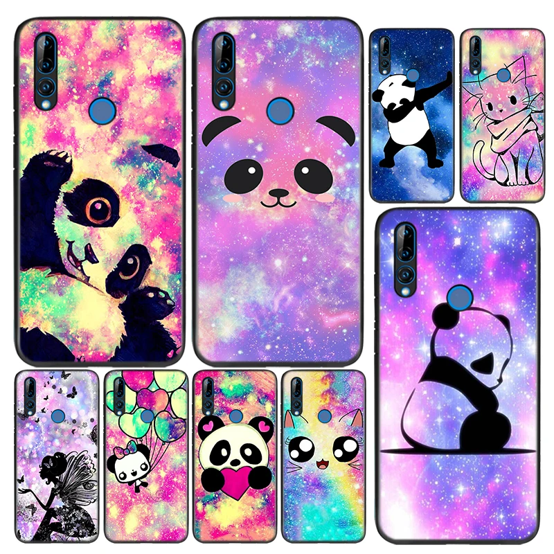 

Silicone Cover Pink Glitter World Panda For Huawei Honor 9 9X 9N 8S 8C 8X 8A V9 8 7S 7A 7C Pro lite Prime Play 3E Phone Case