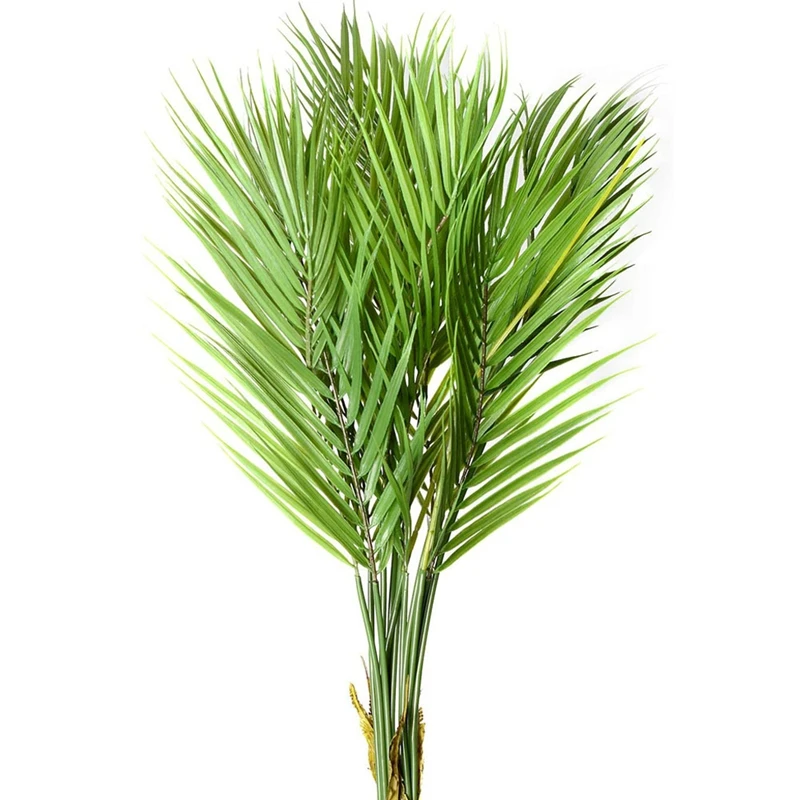 

Искусственные листья пальмовых растений, искусственные тропические большие листья пальмы, имитация листьев для дома, кухвечерние, 2 упаков...