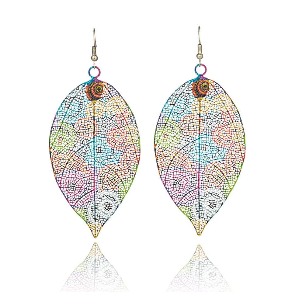 Новые этнические серьги Бохо Винтаж сусальное золото с болтающимися частями для