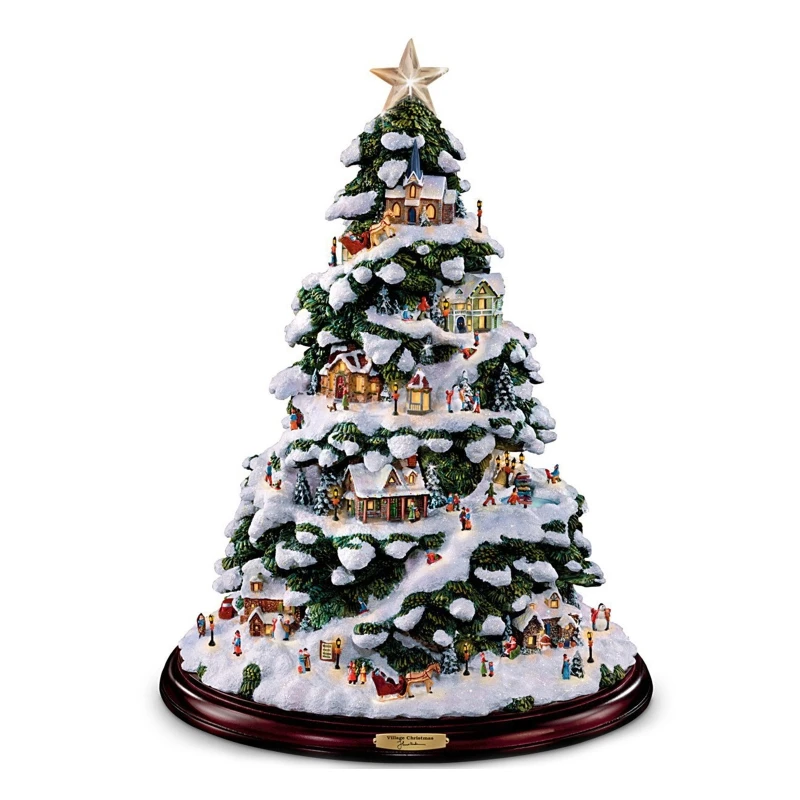 

Christmas Crystal Tree Rotating Train Decal Removable Window Paste Wall Sticker 77HE