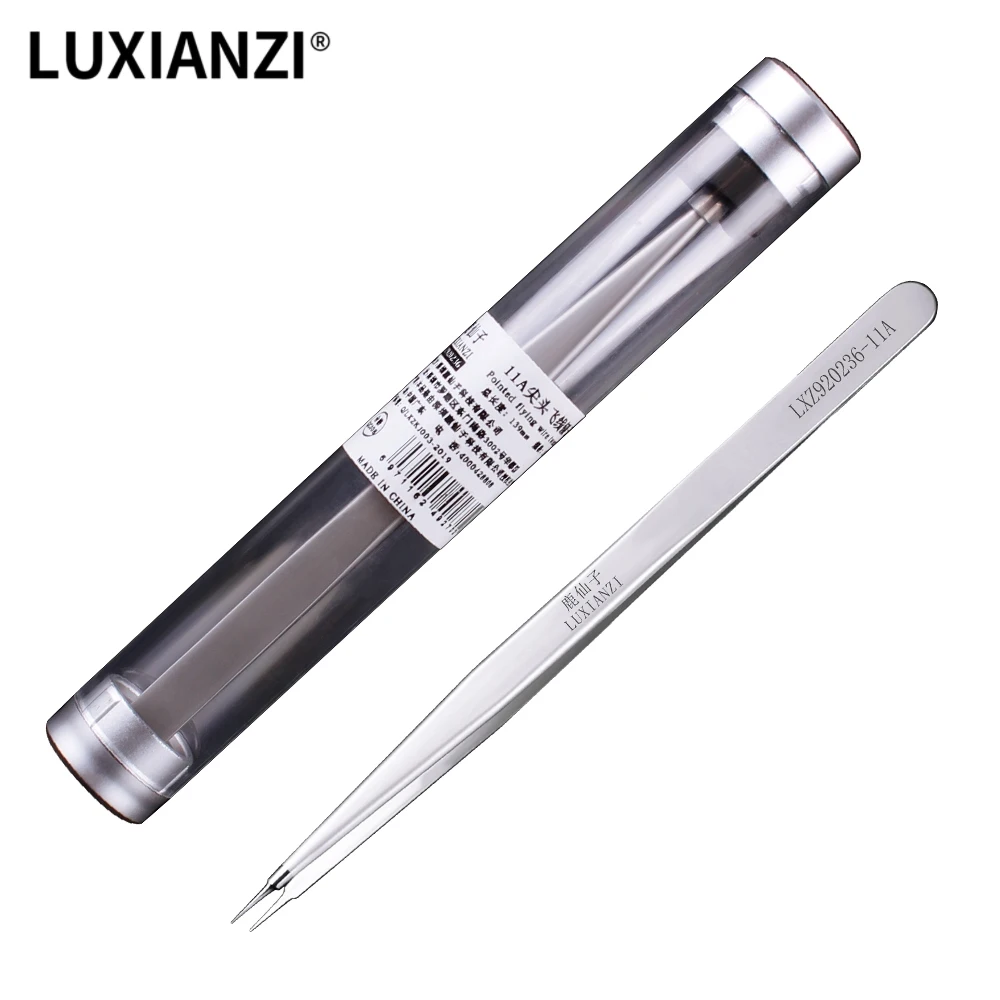 LUXIANZI 1PC Electronics Industrial Tweezers Precision Stainless Steel Forceps Anti-static ESD Phone Repair Precision Hand Tool