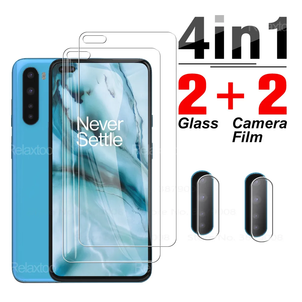 4-in-1-tempered-glass-for-oneplus-nord-screen-protector-full-cover-camera-lens-film-for-one-plus-nord-ac2001ac2003-8t-n10-glass
