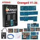 5 новых оранжевых автомобильных аксессуаров с полным адаптером Orange5 v1.36, программатор ECU, диагностические инструменты