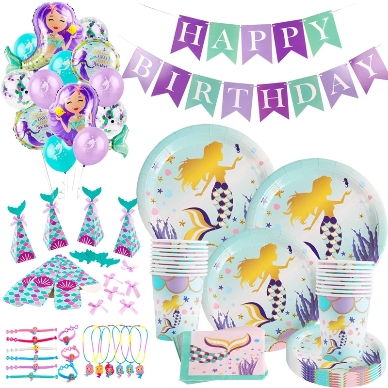 Украшение для вечерние маленькой Русалочки воздушные шары на день рождения