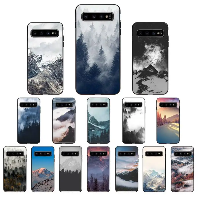 

Mountain Peak Forest Snow mountain Phone Case For Samsung Galaxy S21 S20 Plus S20Ultra S20FE S10 S10E S7 S8 S9 Plus S6 Case