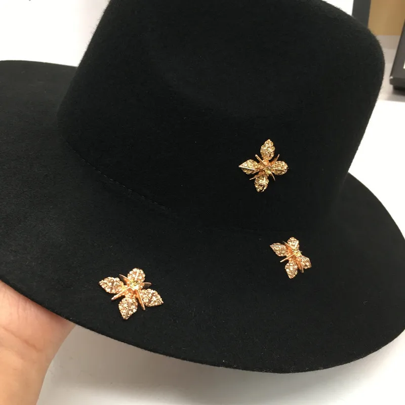 Шерстяная шляпа в британском стиле для мужчин и женщин фетровая Панама Хань