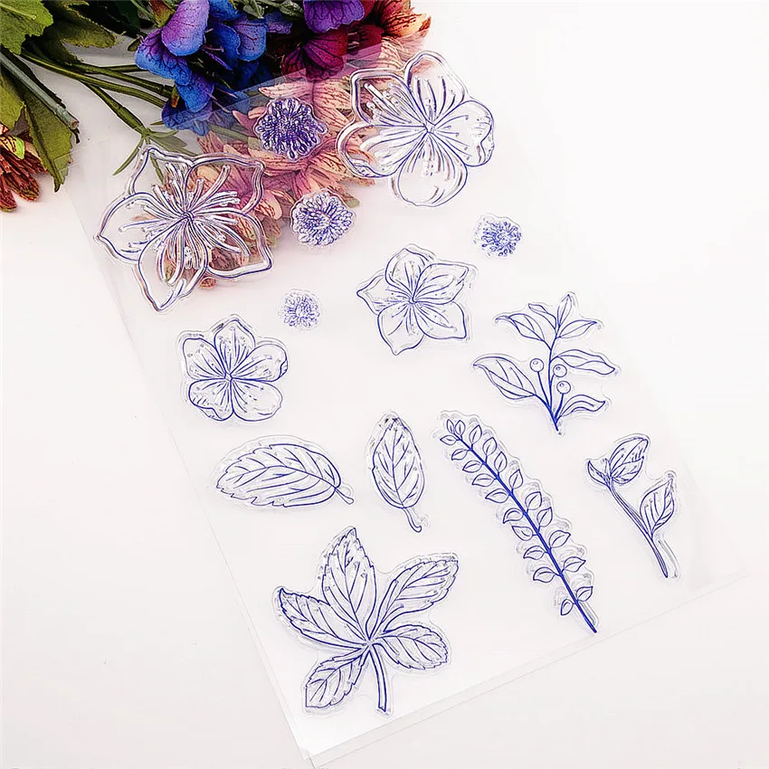 Прозрачные силиконовые штампы для скрапбукинга 14 5x21 см | Дом и сад