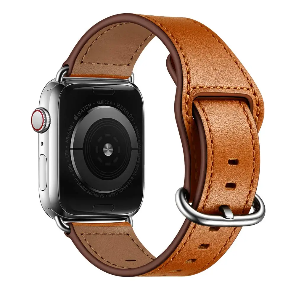 Ремешок для Apple watch 44 мм 40 iWatch 42 38 ремешок из натуральной кожи часов iwatch series 6 se 5 4 3 |