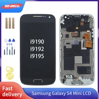 4 3 super amoled for samsung galaxy s4 mini lcd display touch screen digitizer with frame i9190 i9192 i9195 for samsung s4 mini