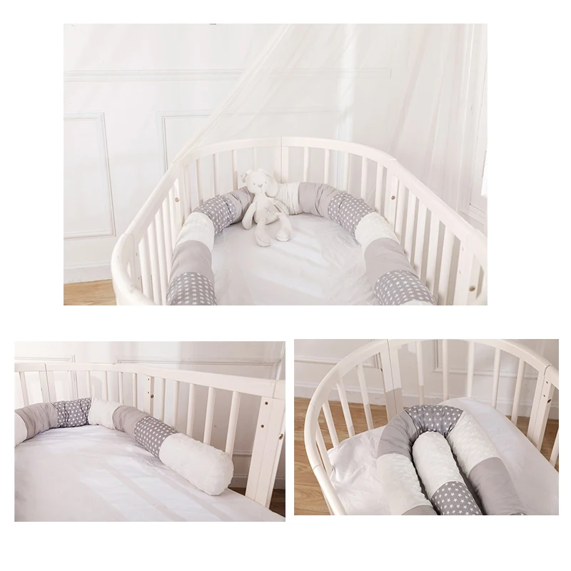 

2.5M Baby Bed Bumper Crib Protection Infant Cushion Cot Pure Cotton Crib Rail Cover Newborns Bed Room Decoration