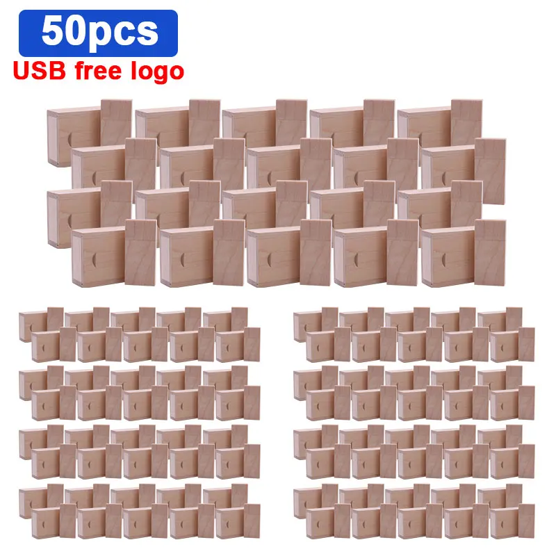 

Флэш-накопитель USB 2,0 деревянный, 4/8/16/32 ГБ, 50 шт.