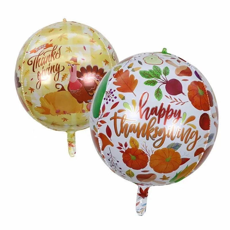 

20pcs 22inch 4D Giving Thanks Foil Balloons for helium Thanksgiving balloons Party DIY Decoration Mother's Day Party