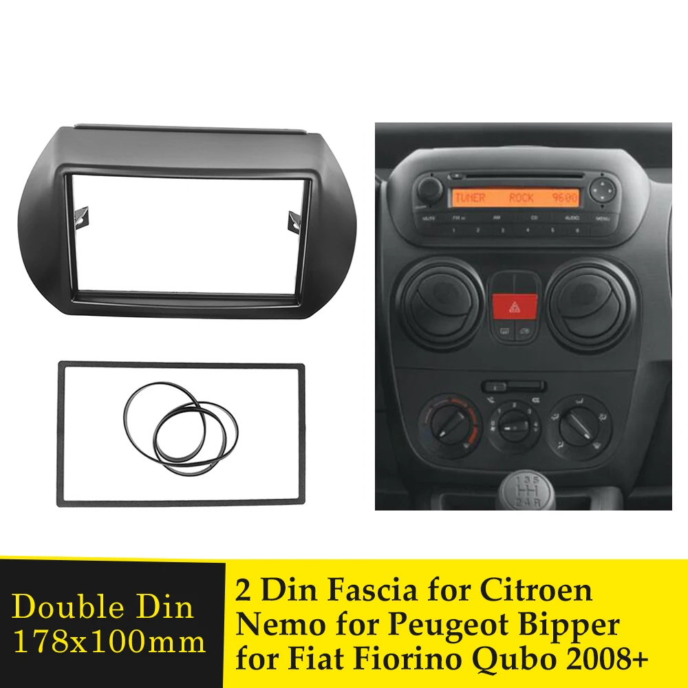 2 Din радиоприемник для Citroen Nemo Peugeot Bipper Fiat Fiorino Qubo 2008 + GPS навигация DVD аудио крепление