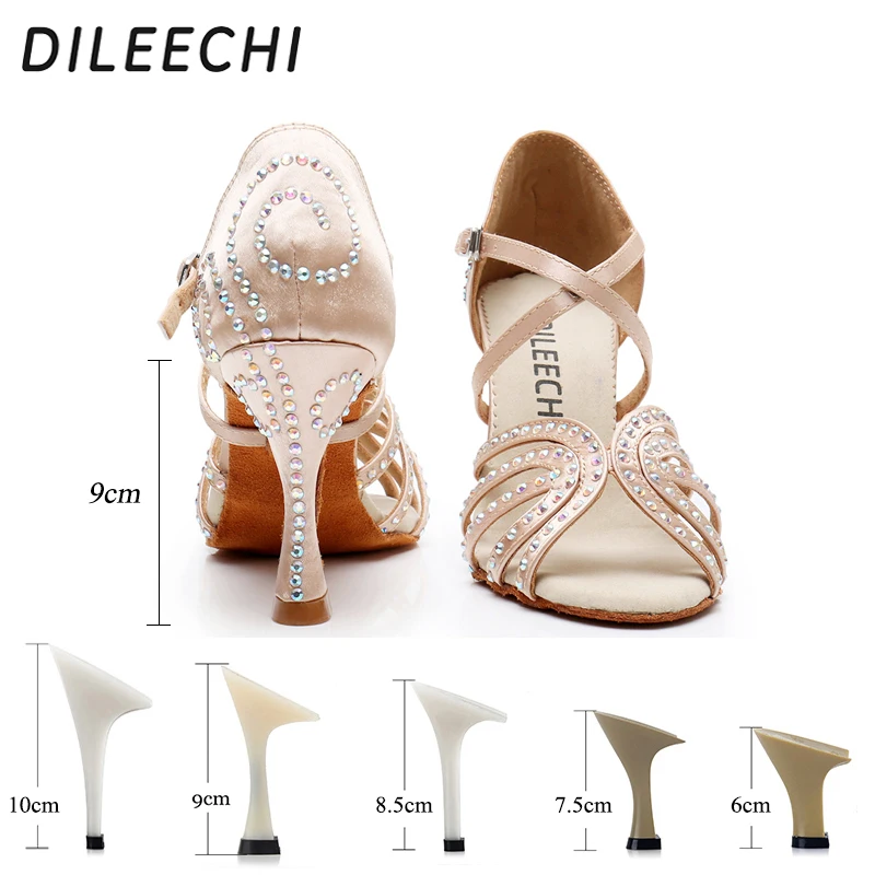 DILEECHI/женские латинские танцевальные туфли для сальсы сандалии Бальные
