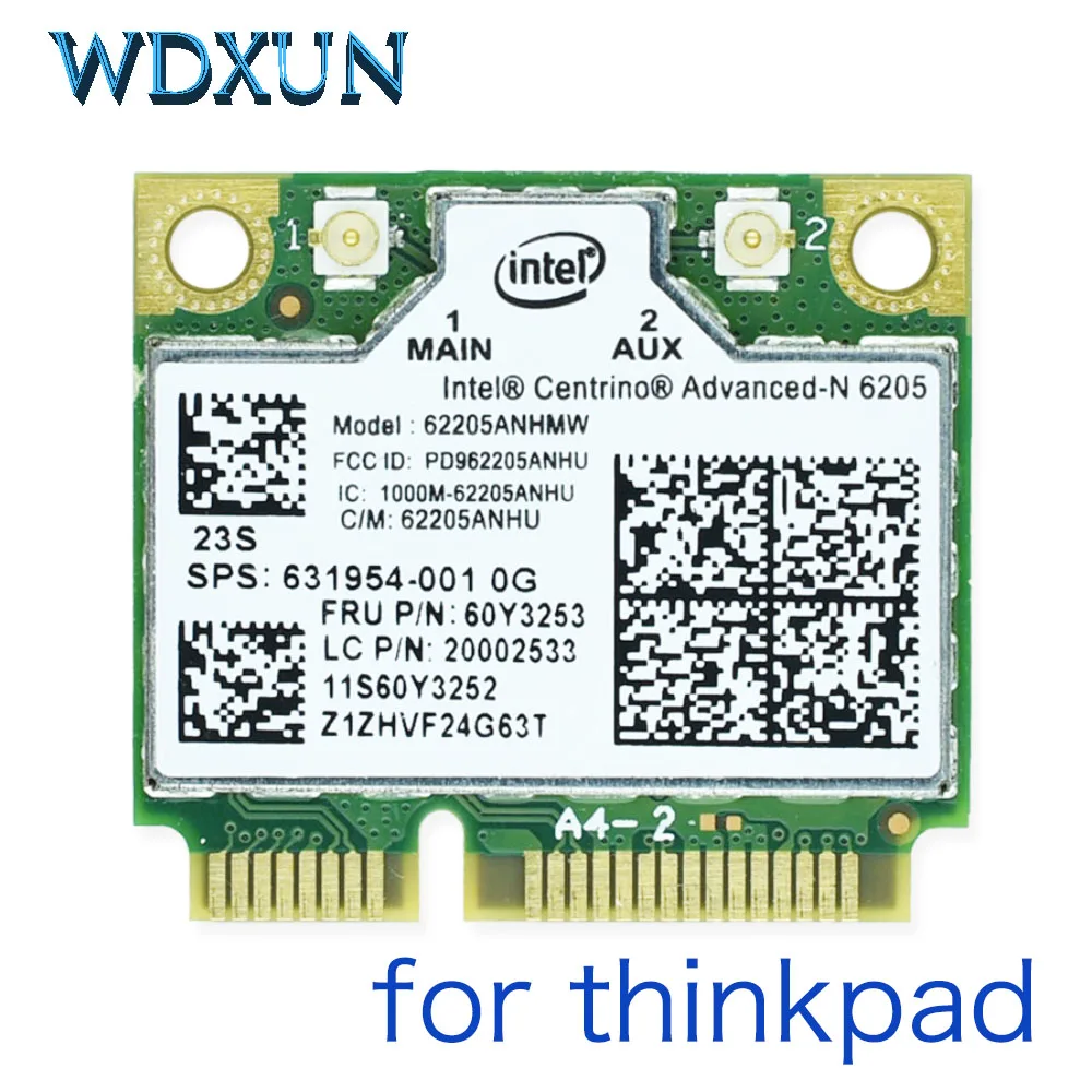 Беспроводная сетевая карта Intel 6205AN Centrino Advanced-N 6205 62205ANHMW FRU 60Y3253 300M 5G Wi-Fi для Thinkpad x220