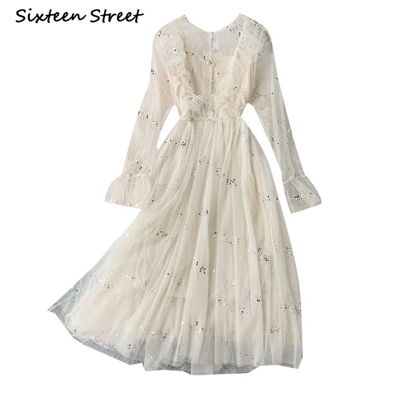 

Dresses for Women Autumn Winter Gauze High Waist French Retro 2 Piece Y2k Vestido De Mujer Sexy Dress Korean Clothing Women 2021