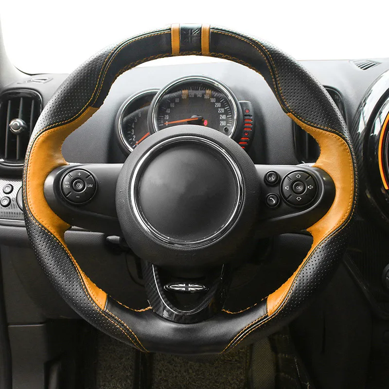 Ручной пошив из натуральной кожи чехол рулевого колеса автомобиля