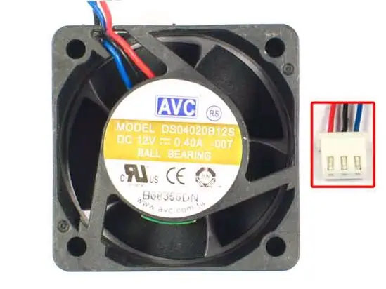 AVC DS04020B12S 007 серверный охлаждающий вентилятор постоянного тока 12 В 0,40 а 40x40x20 мм 3-проводной