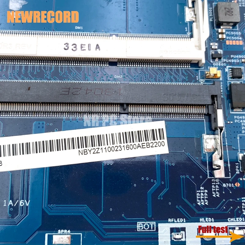 NEWRECORD NBY2Z11002 NB.Y2Z11.002 48.4ZK05.01M Laptop motherboard for Acer GATEWAY NE522 E1-2500 CPU DDR3 main board full test enlarge