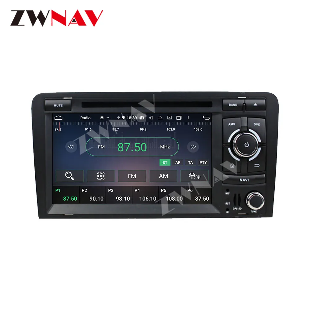 DVD-плеер Carplay 128 ГБ Android 10 для Audi A3 2003-2008 2009 2010 2011 2012 2013 GPS автомобильное радио аудио