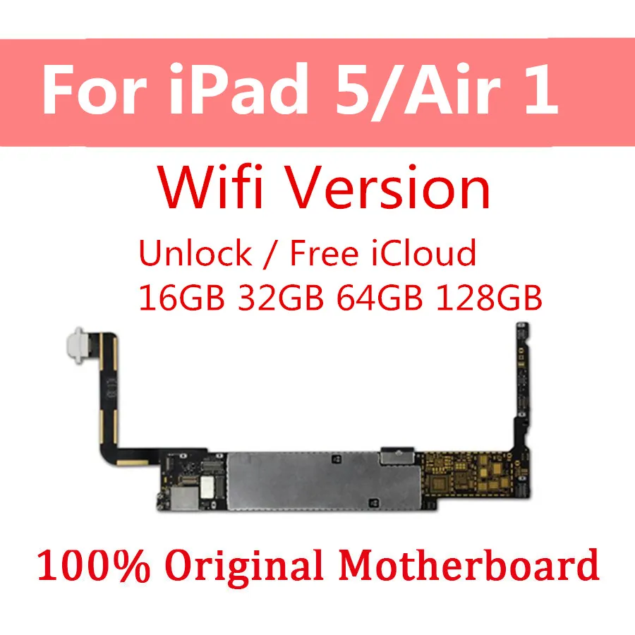 Оригинальная разблокированная материнская плата для iPad 5 Air 1 WIFI версия с 16 ГБ 32 64