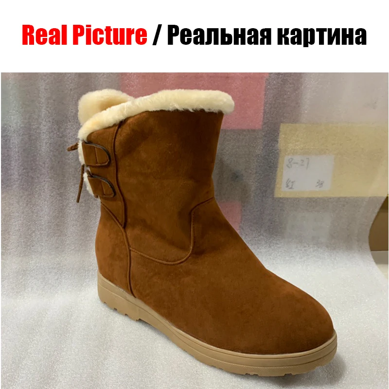 KARINLUNA/Новые брендовые зимние ботинки на шнуровке размера плюс 33-50 Женская обувь г. Женские повседневные Мягкие Зимние теплые меховые ботильоны