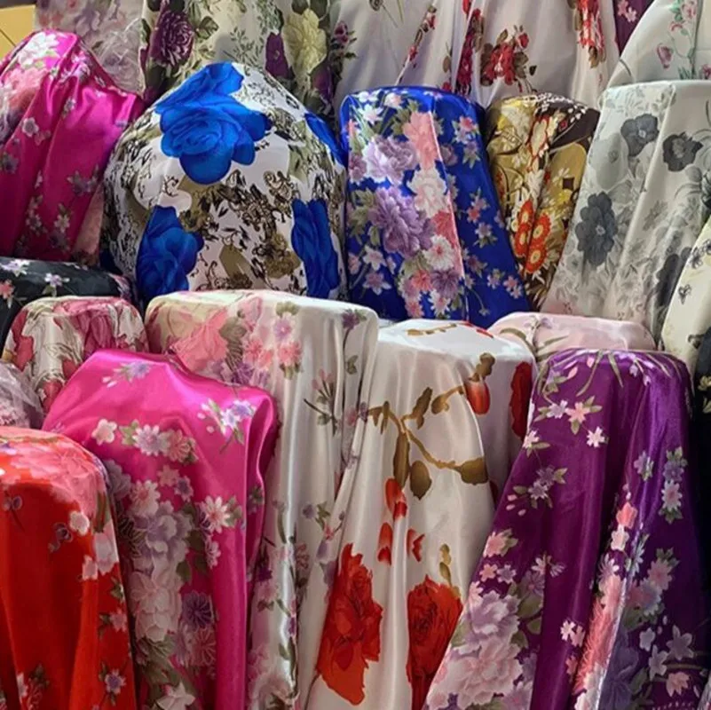 Искусственный шелк печатная атласная ткань новая шелковая для рукоделия